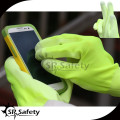 SRSAFETY Hi-viz pantalla táctil guante de PU con la muñeca de punto